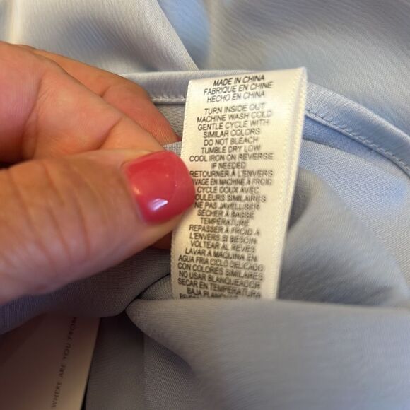 WAYF pale blue long sleeve blazer Size M New - Picture 8 of 8